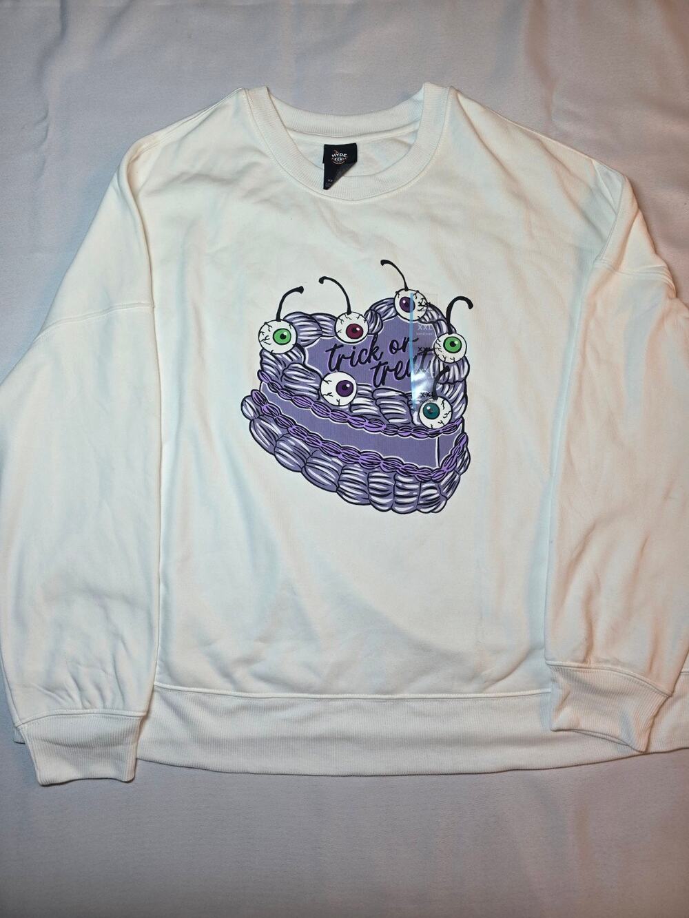 Hyde & EEK Boutique Trick or Treat Eyeball Cake Halloween Graphic Sweatshirt